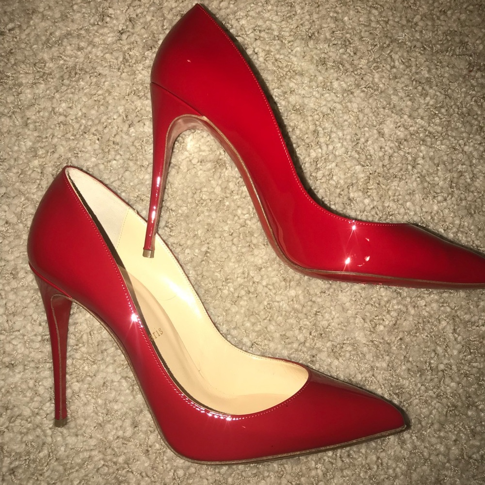 Christian louboutin pigalle follies 100 patent red